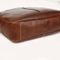 Vintage Men's 1st Grade Cow Leather Handbag Briefcase Messenger 16" Laptop Case--FREE SHIPPING