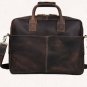 Antique Men's Crazy Horse Leather Handbag Briefcase Messenger 16" Laptop Case--FREE SHIPPING