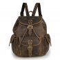 Top Grade Crazy Horse Leather Men's Travel Backpack Bag Coffee Color New Arrival--FREE SHIPPING