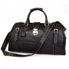 Crocodile Pattern Vintage Genuine Leather Travel Bag Laptop Bag Dispatch Bag--FREE SHIPPING