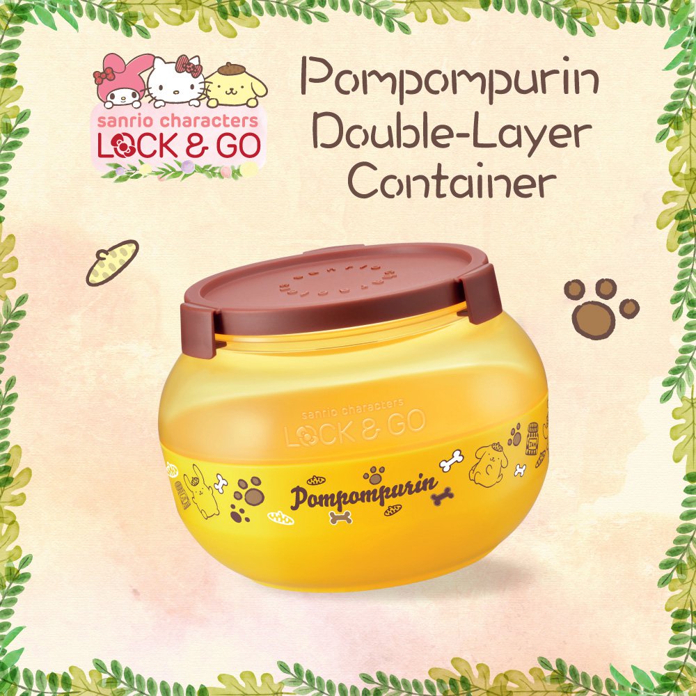 7-11 HK Sanrio "Lock & Go" Pom Pom Purin Double-Layer Container