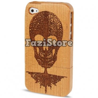 Skull iPhone 4 Case, Wood iPhone 4 Case, iPhone 4 Case, iPhone 4 Cover, iPhone 4s Case
