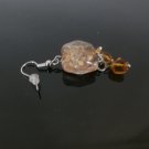 brown morano glass earrings