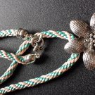 kumihimo braid with metal flower