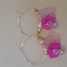 summer flower hoop earings