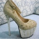 2013 sexy ultra high heels rivet platform