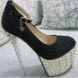 2013 sexy ultra high heels rivet platform