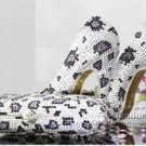 Handmade Rhinestone Crystal Leopard High Heel Shoes and Matching Clutch Bag