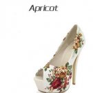 Sexy Floral Heel Satin Pump