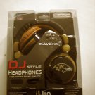 New iHip  DJ STYLE Baltimore Ravens HEADPHONES