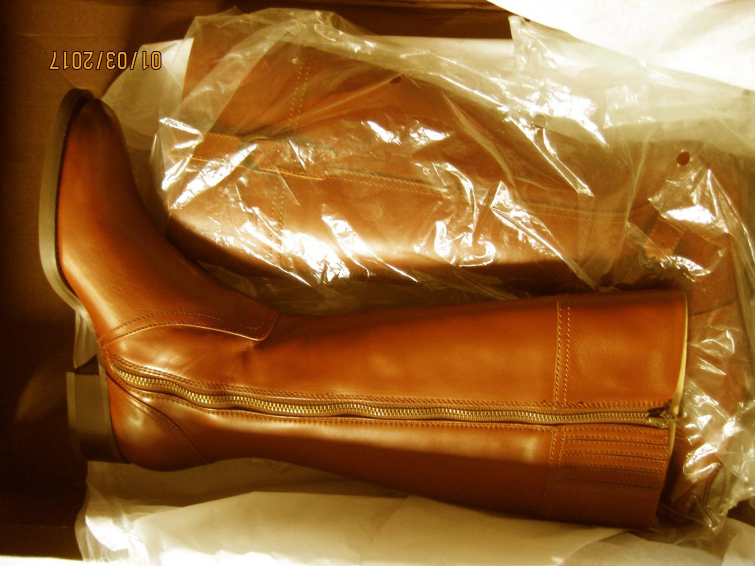 New Ariat Womens York Brown Leather Knee-High Boots Shoes 8.5 Medium (B,M)
