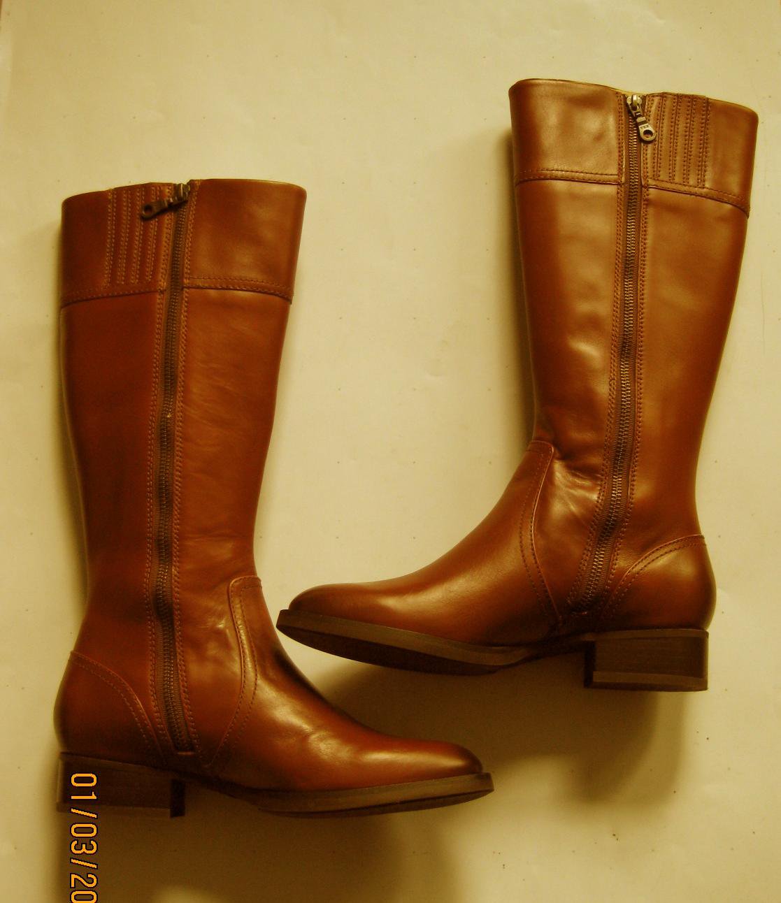 New Ariat Womens York Brown Leather KneeHigh Boots Shoes 8.5 Medium (B,M)
