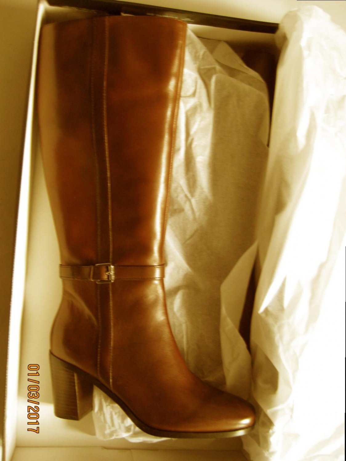 New Lauren Ralph Lauren 2522 Womens Clare Brown Knee-High Boots 9.5 Medium (B,M)