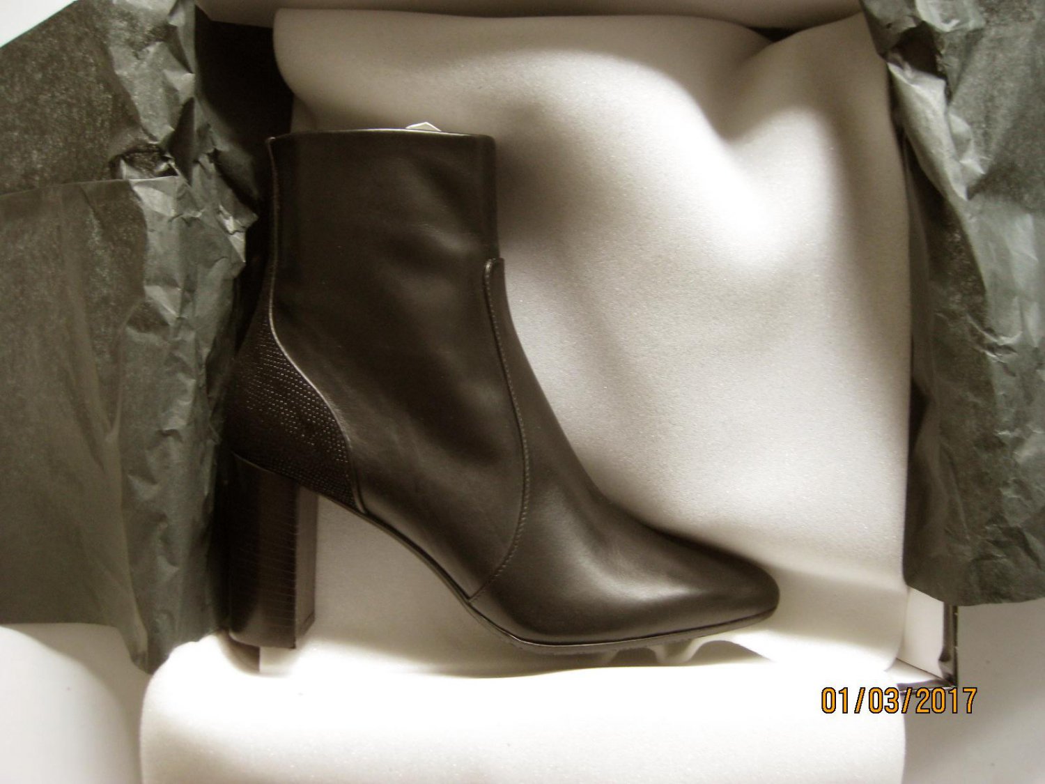 New Aquatalia by Marvin K Womens Vianne Black Ankle Boots 8.5 Medium (B,M)