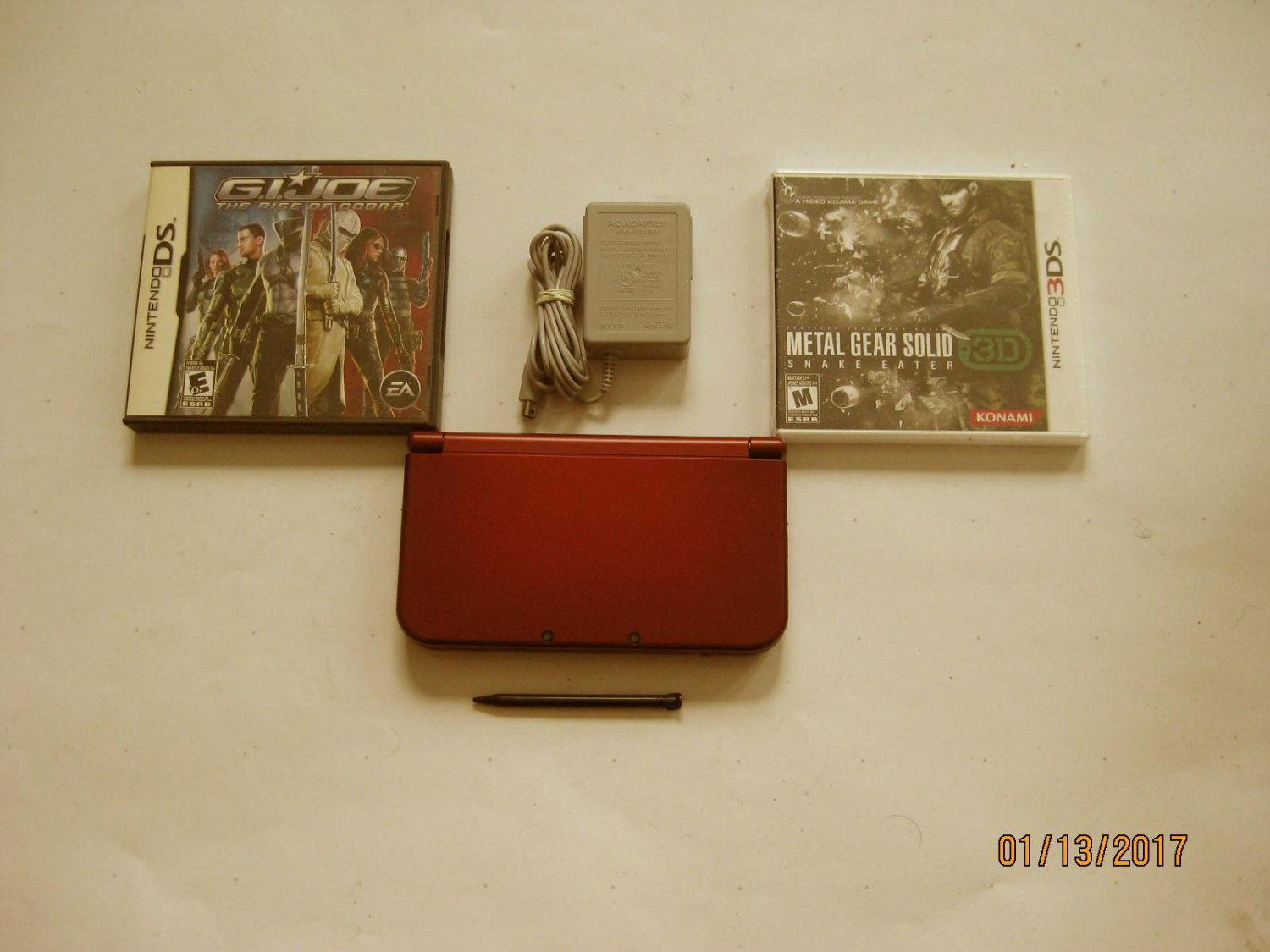 Red Nintendo New 3ds xl 10.7 firmware w Metal Gear Solid & More!!!