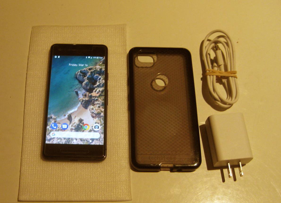 Near Mint & Just Black Unlocked  Verizon Google Pixel 2 64GB & More !!