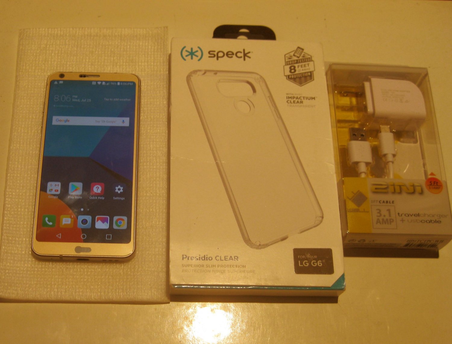 Near Mint Iced Platinum Unlocked 32gb LG G6 H873 & More!!
