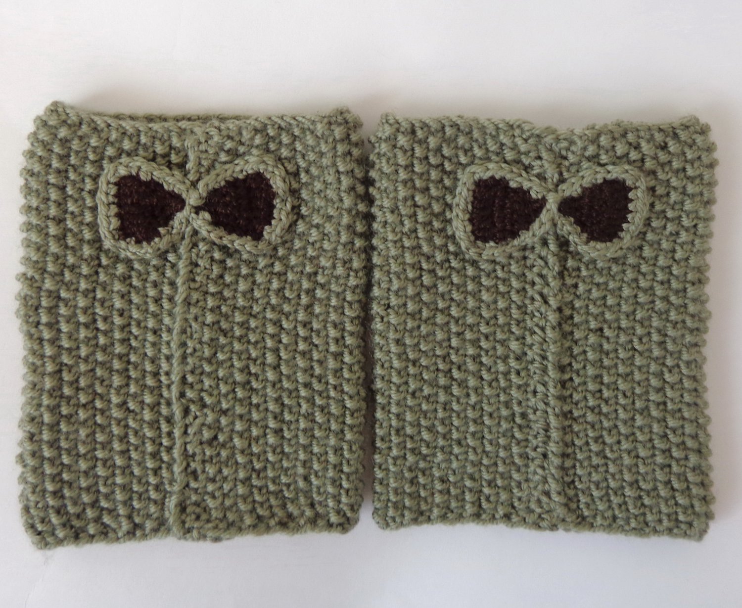 Knit Boot Cuffs With Bow Boot Socks Boot Topper Leg