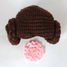Princess Leia Crocheted Baby Hat From Star Wars - Princess Queen Hat Wig - 6-12 months