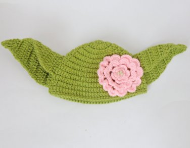 Yoda Baby Hat From Star Wars - Wig Beanie For Girl Halloween / Cosplay 3-6 months