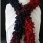 Shades of Navy Blue and Red Bellini Scarf Neck Warmer Handmade