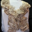 Beige and  Pale Yellow Pirouette Flat Back Scarf Neck Warmer April Showers
