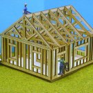 HO SCALE Laser Cut Single Story House Under Construction Kit