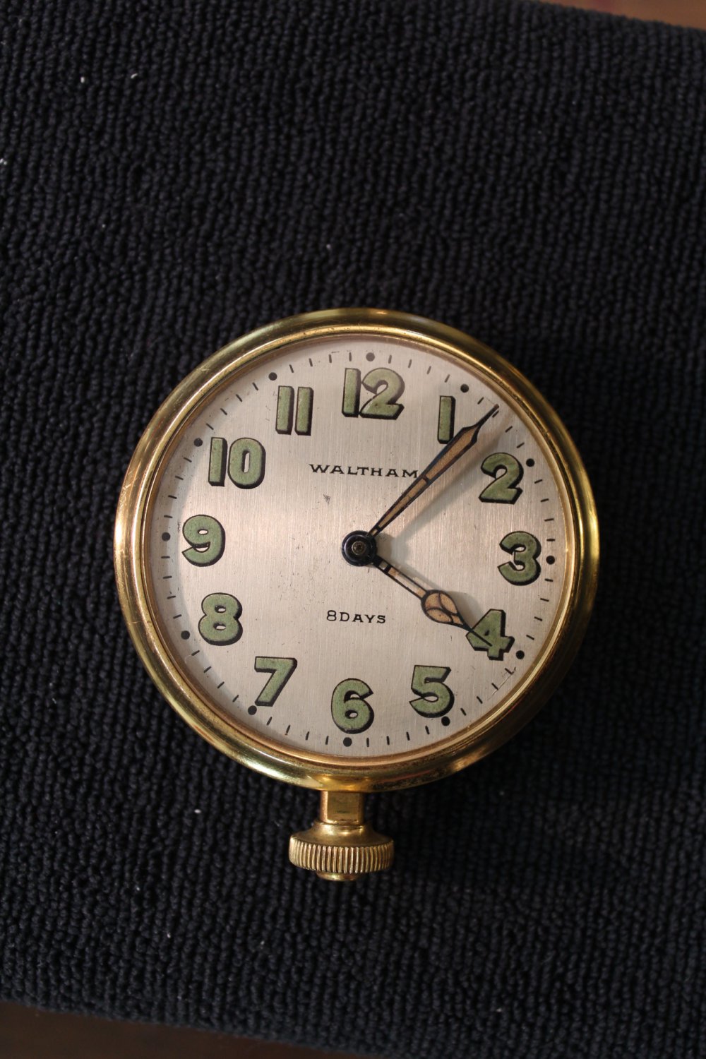 Sold Waltham 1920’s Vintage 8 day Automobile Travel Clock (Car Clocks)