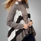 Style&co. Sweater, Long Sleeve Multi Knit Button Cardigan M-Peach