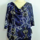 NEW Style & Co. Sparkling Drape Neck PLUS SIZE Clothing TOP BLOUSE 0X 14W 16W