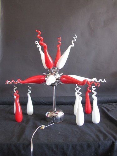 IKA Sputnik Chrome & Murano Glass Chandelier - 8 Lights