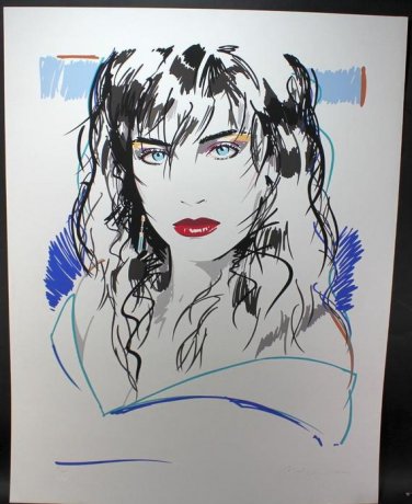 Dennis Mukai Serigraph "Blue Eyes" 1995 Virtu Years *Signed* *Certified* RARE