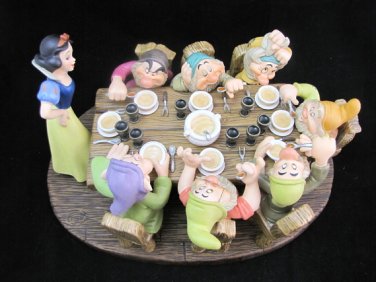 Walt Disney Classics Snow White and Seven Dwarfs "Soups On" Ceramic w/ COA WDCC