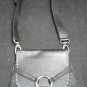 Bolliver Black Leather and Black Boar/Horse Sporran with Silver Rivets