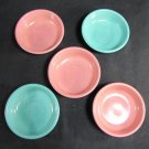 Contemporary Fiestaware - 5 Small Bowls in Turquoise and Rose