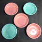 Contemporary Fiestaware - 5 Small Bowls in Turquoise and Rose