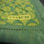 Coach Scarf Classic Signature Green Silk/Cotton New Without Tags
