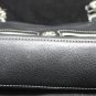 Cole Haan F04 Black Leather Hobo Handbag w/ Silver Hardware, Aqua Interior
