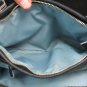 Cole Haan F04 Black Leather Hobo Handbag w/ Silver Hardware, Aqua Interior