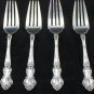 Antique Watson Sterling Silver Flatware Meadow Rose 71pcs Naken Silverware Chest
