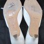 Vera Wang White Satin Corset Mules SZ EURO 37 US 6.5-7  Bridal Wedding Heels