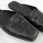 Black Chanel Leather Flat Slides Slipper Square Toe SZ  EU38.5/US8