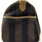 Fendi Logo Bag/Purse Brown/Black Stripe 1990's Handbag