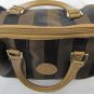 Fendi Logo Bag/Purse Brown/Black Stripe 1990's Handbag