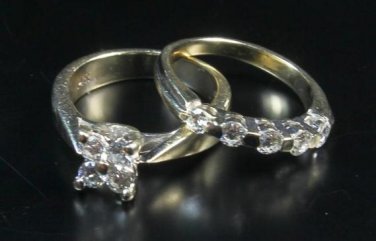 Westchester Gold Inc. Gold & Diamond Engagement Ring Set (2) Rings w/ Appraisal