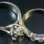 Westchester Gold Inc. Gold & Diamond Engagement Ring Set (2) Rings w/ Appraisal