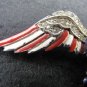 Crown Trifari WWII Eagle Brooch Pin Pave Rhinestones Enamel Bird Philippe