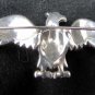 Crown Trifari WWII Eagle Brooch Pin Pave Rhinestones Enamel Bird Philippe