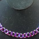 Swarovski Crystal Necklace Choker Earring Set Bridal or Prom Handmade