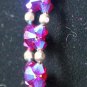 Swarovski Crystal Necklace Choker Earring Set Bridal or Prom Handmade